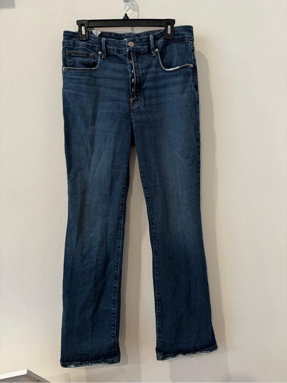 Good American Dark Blue Flare Jeans